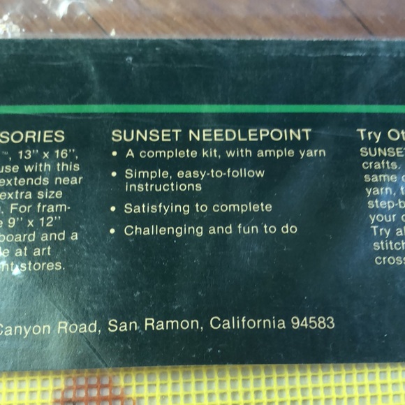 NOS Sealed SUNSET NEEDLEPOINT KIT “RIDE ‘EM TEDDY” #6620 - Picture 7 of 7